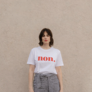 non. T-Shirt – weiß / rot