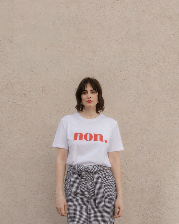 non. T-Shirt – weiß / rot