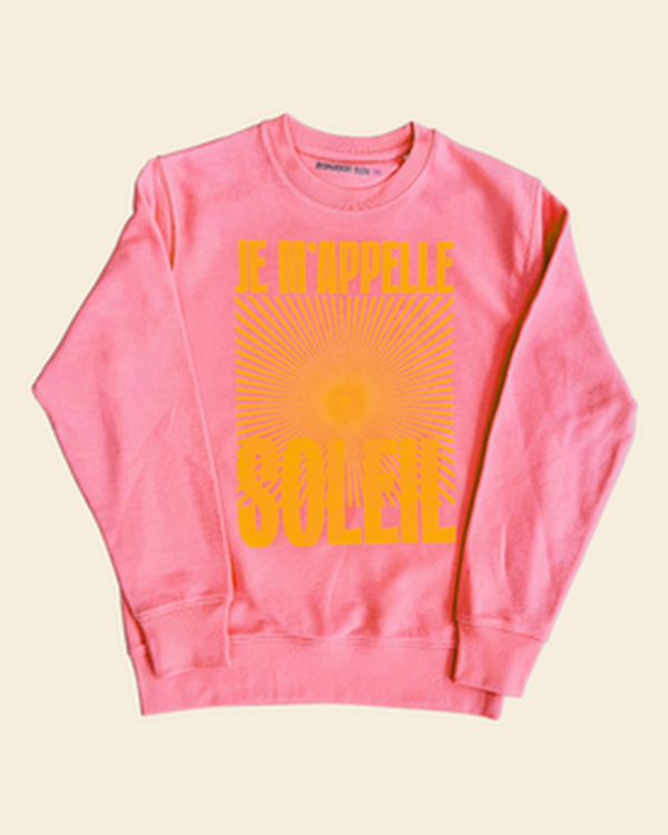 Je m'appelle soleil Sweatshirt – koralle / neonpink