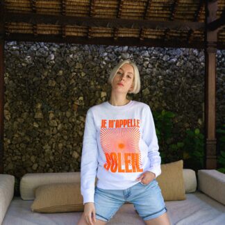 Je m'appelle soleil weiß / neon orange