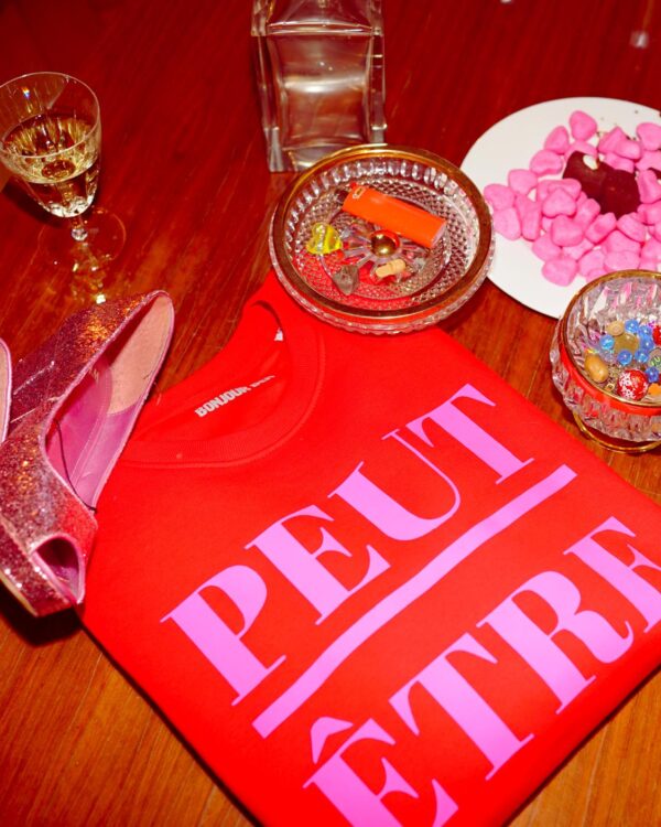Peut-être Sweatshirt – rot / neonpink