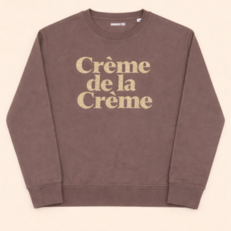 Crème de la Crème Pullover braun / goldglitzer