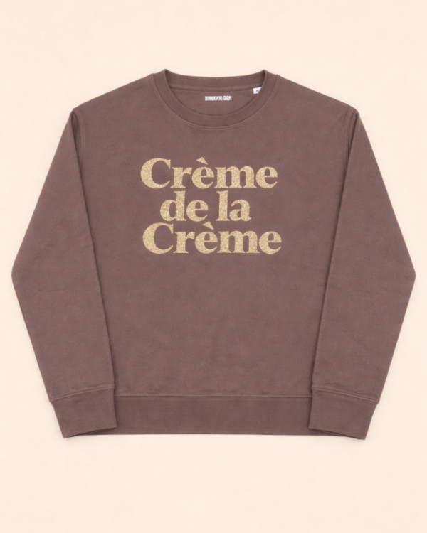 Crème de la Crème Pullover braun / goldglitzer