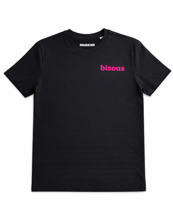 Bisous T-Shirt Schwarz/Neonpink
