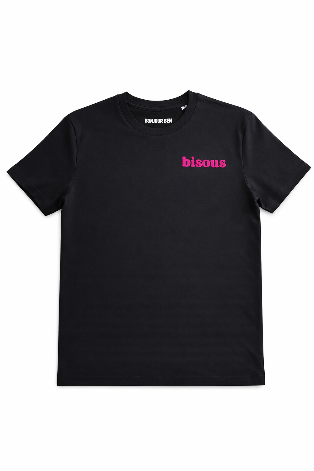 Bisous T-Shirt Schwarz/Neonpink
