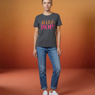 ALLEZ-HOP ! T-Shirt – anthrazit / neon