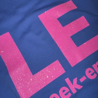 Le week-end. Pullover blau / rosa Glitzer