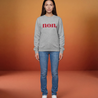 non. Sweatshirt grau / rot