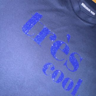 Très cool T-Shirt dunkelblau / blau Glitzer