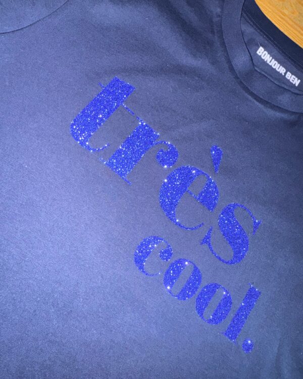 Très cool T-Shirt dunkelblau / blau Glitzer