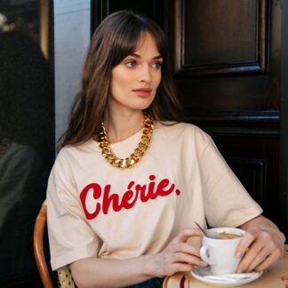 Chérie T-Shirt natural/ rot
