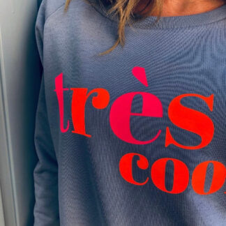 très cool. sweatshirt grau / neon