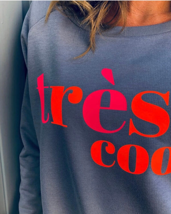très cool. sweatshirt grau / neon