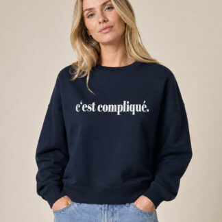 C'est compliqué Sweatshirt schwarz / beige