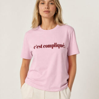 C'est compliqué T-Shirt rosa /rotglitzer