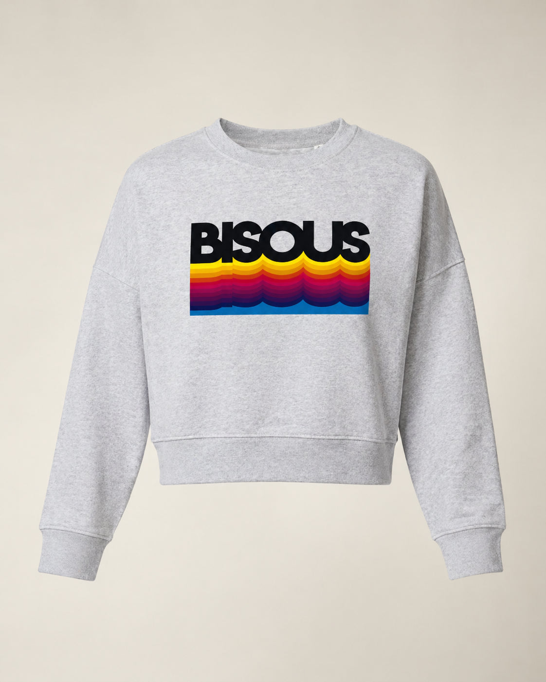 Bisous Sweatshirt Hellgrau / Bunt