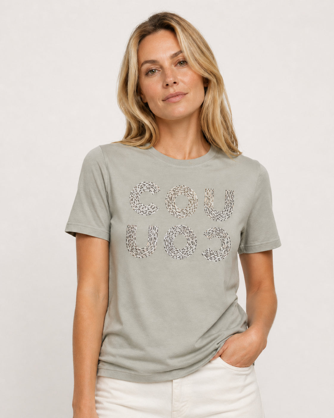 COU COU T-Shirt Salbei / Leoprint