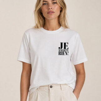 Je ne regrette Rien! T-Shirt Backprint Offwhite /Schwarz