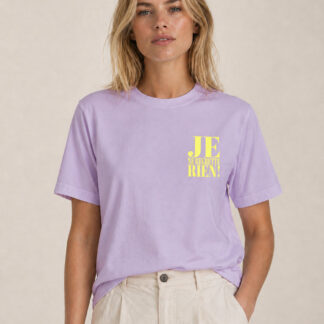 Je ne regrette Rien! T-Shirt Lavendel / Neongelb